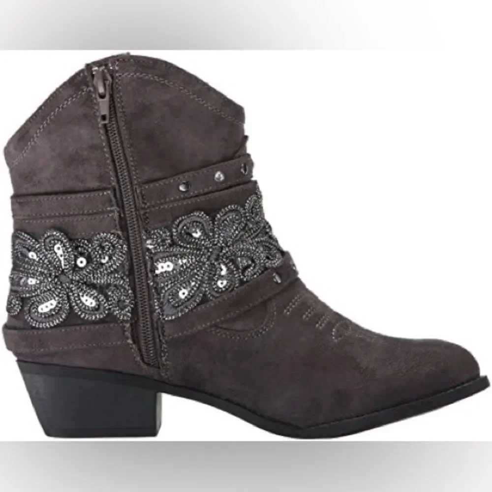 Not Rated Women's Midas Ankle Bootie Grey Sz 7.5 women - Picture 4 of 16